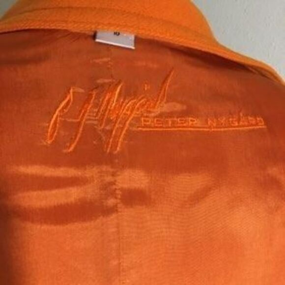 Peter Nygard Orange  Wool Coat Size 10 - Picture 10 of 13